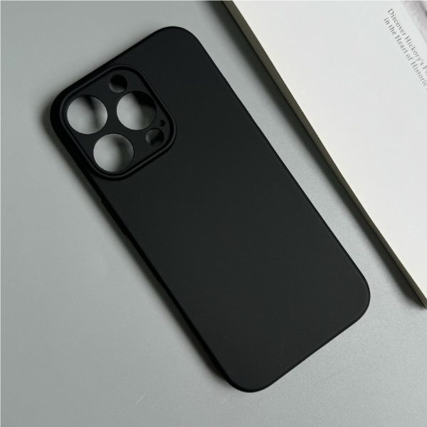 iPhone 16 Pro Max mīkstais vāciņš - melns