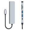 6in1 centrmezgls USB-C uz USB-A USB-C HDMI Micro SD / TF / SD sadalītājs - pelēks