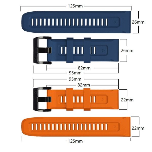 Garmin Fenix 3 / 5X / 3HR / 5X Plus / 6X / 6X Pro / 7X IconBand siksniņa - tumši zila