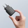 USB-C PD 20W / USB-A QC 3.0 sienas lādētājs - melns