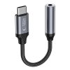 USB-C adapteris - mini ligzda 3,5 mm - melns