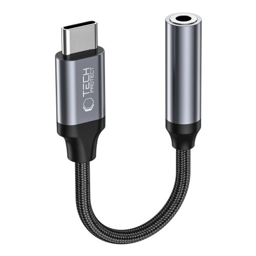 USB-C adapteris - mini ligzda 3,5 mm - melns