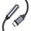 USB-C adapteris - mini ligzda 3,5 mm - melns