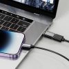 USB-C (vīriešu) - USB-A (sieviešu) OTG adapteris - melns