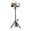Bluetooth selfiju nūja ar tālvadības pulti, statīva galva, 148 cm - melna