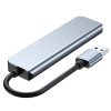 5in1 centrmezgls USB-A uz USB-A USB-C sadalītājs - pelēks