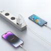 2x USB-C PD / USB-A QC 30W sienas lādētājs - balts