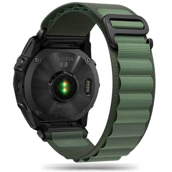 Garmin Fenix 5 / 6 / 6 Pro / 7 neilona Pro pulksteņa siksniņa - tumši zaļa