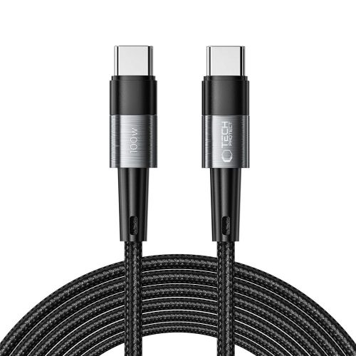 USB-C PD 100W 5A 3m kabelis - pelēks