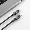 USB-C PD 100W 5A 3m kabelis - pelēks