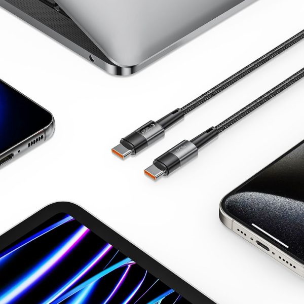 USB-C PD 100W 5A 3m kabelis - pelēks