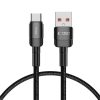 USB-C - USB-A 100W 5A 0,5 m kabelis - melns