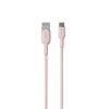 USB-A - USB-C kabelis 1,5 m - rozā
