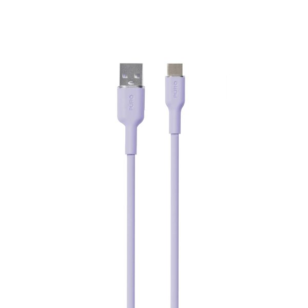 USB-A - USB-C kabelis 1,5 m - violets