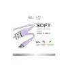 USB-A - USB-C kabelis 1,5 m - violets