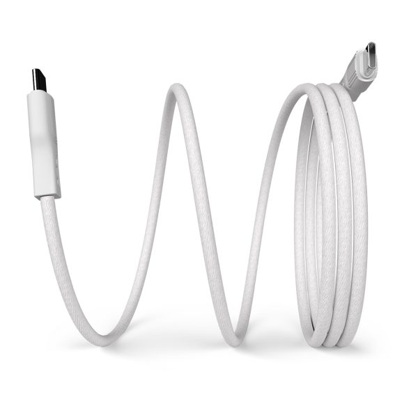 USB-C 60W magnētiskais kabelis USB 1m - balts
