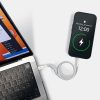 USB-C 60W magnētiskais kabelis USB 1m - balts