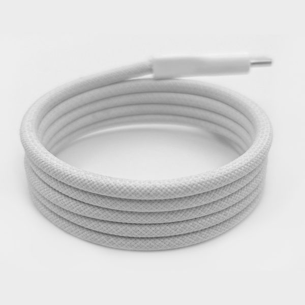 USB-C 60W magnētiskais kabelis USB 1m - balts