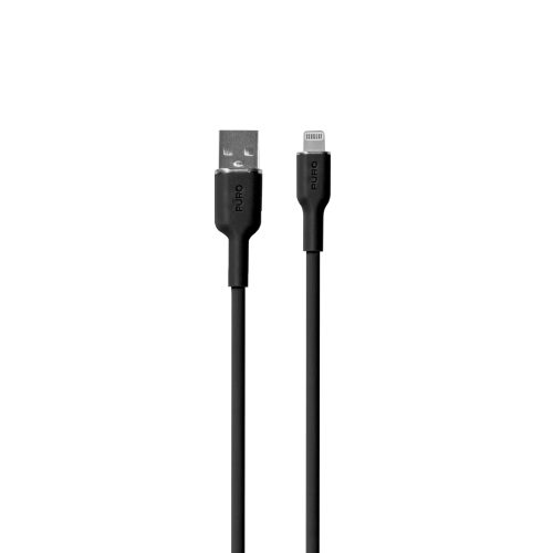 Silikona USB-A kabelis - iPhone Lightning 1.5m - Melns