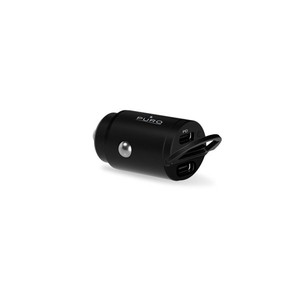 Automašīnas lādētājs 2 x USB-C 30W PD - melns