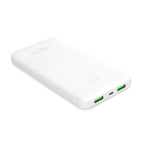 Powerbank 10000mAh USB-A USB-C 12W - balts