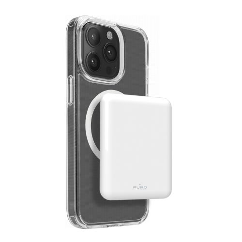 5000mAh USB-C MagSafe Power Mag pārnēsājamais akumulators - balts