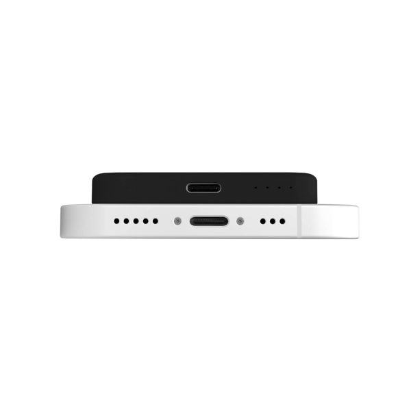 4200mAh USB-C MagSafe Mini Power Mag pārnēsājamais akumulators - melns