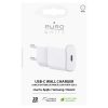 USB-C 20W PD sienas lādētājs - balts