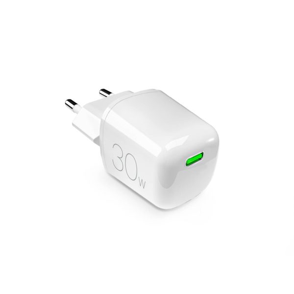 MiniPro 30W USB-C GaN sienas lādētājs - balts
