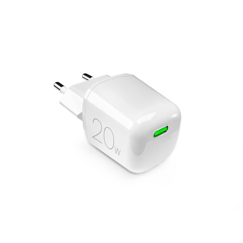 USB-C GaN 20W sienas lādētājs - balts