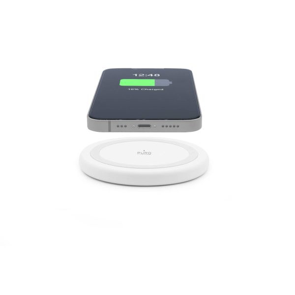 Bezvadu lādētājs Android iPhone viedtālruņiem 15W - balts