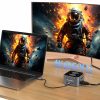 12 vienā centrmezgls ar bezvadu lādētāju USB-A USB-C HDMI RJ45 SD TF mini ligzda - pelēks