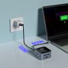 12 vienā centrmezgls ar bezvadu lādētāju USB-A USB-C HDMI RJ45 SD TF mini ligzda - pelēks