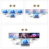 14in1 centrmezgls 3 monitoriem USB-A USB-C DisplayPort HDMI RJ45 SD TF mini ligzda - pelēks