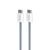 USB-C 60W 1,5m kabelis - zils