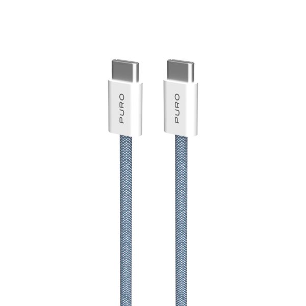 USB-C 60W 1,5m kabelis - zils