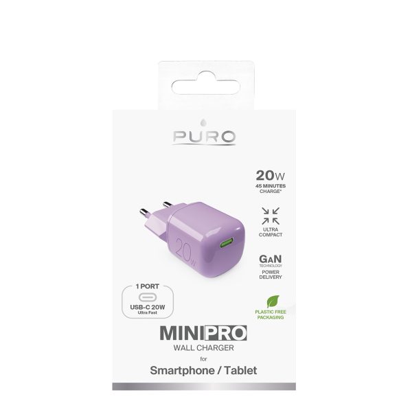 USB-C GaN 20W sienas lādētājs - rozā