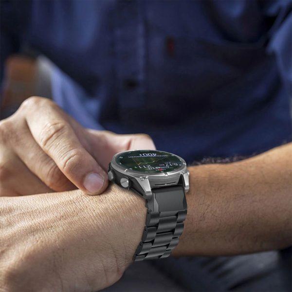 Aproce Garmin Fenix 5 / 6 / 6 PRO / 7 / 8 / E pulkstenim - titāna
