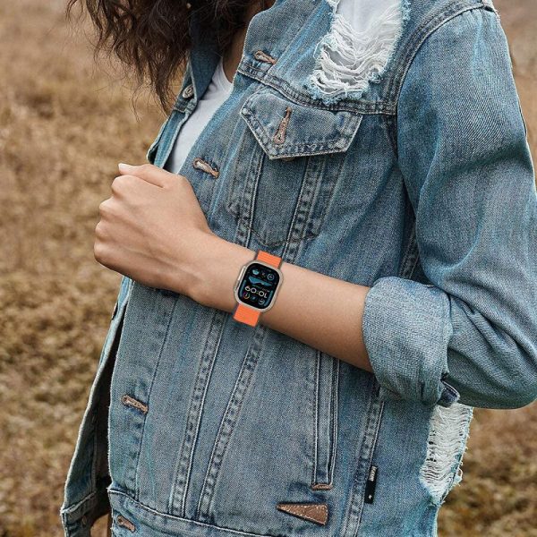 Apple Watch siksniņa 44 / 45 / 46 / 49 mm neilona - oranža