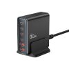 Ierīču uzlādes stacija 4x USB-C 2x USB-A 80W