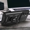 Hybrid Armor Camshield Samsung Galaxy A56 maciņš ar kameras statīvu un vāciņu - melns