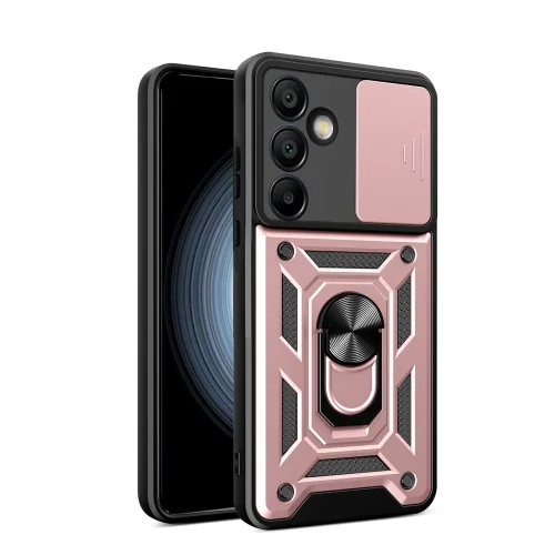 Hybrid Armor Camshield Samsung Galaxy A56 maciņš ar kameras statīvu - rozā