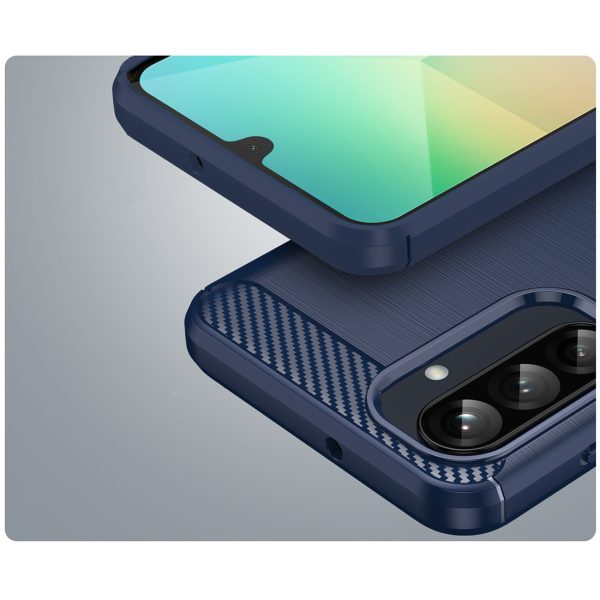 Silikona maciņš Samsung Galaxy A26 Carbon korpusam - zils