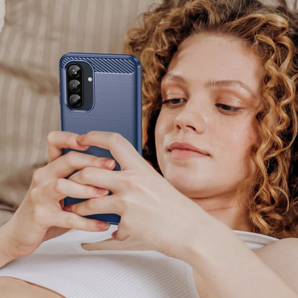 Silikona maciņš Samsung Galaxy A26 Carbon korpusam - zils