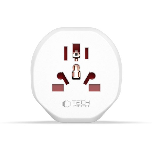 Ceļojuma adapteris UK/US/AU/FI/CN-1/CN-2 uz ES — balts