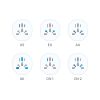 Ceļojuma adapteris UK/US/AU/FI/CN-1/CN-2 uz ES — balts
