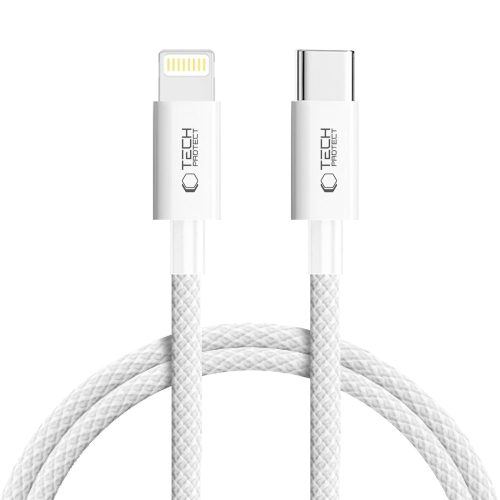 1029413-1-kabel-przewod-usb-c-iphone-lightning-pd-27w-3a-100-tech-protect-hurtownia-dropshipping.jpg USB-C kabelis - iPhone Lightning PD 27W 3A 100 cm - pelēks