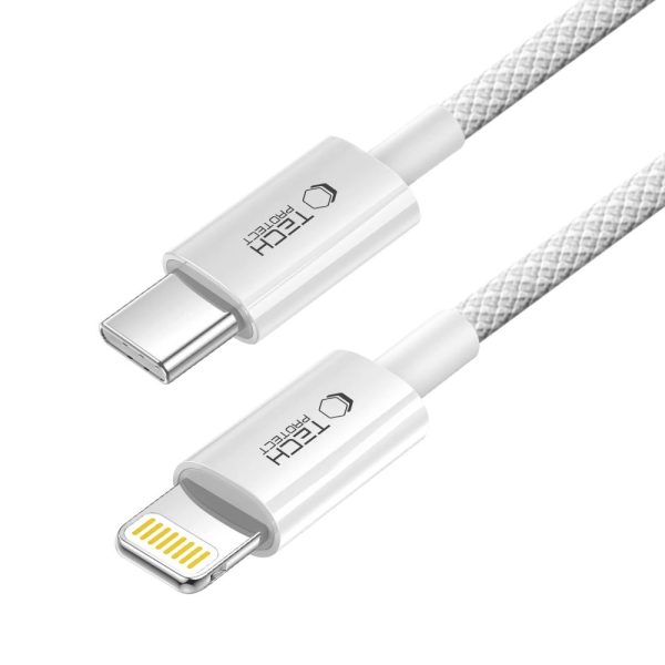 1029413-2-kabel-przewod-usb-c-iphone-lightning-pd-27w-3a-100-tech-protect-hurtownia-dropshipping.jpg USB-C kabelis - iPhone Lightning PD 27W 3A 100 cm - pelēks