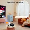 FullHD 1080p LCD multimediju projektors ar JBL WiFi BT K2s skaļruņiem - melns