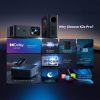 FullHD 1080p LCD multimediju projektors ar JBL skaļruņiem un WiFi BT zemfrekvences skaļruni K2s Pro - melns